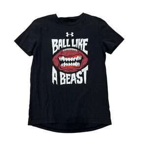 Under Armour Boy's MD "Ball Like A Beast" Football Graphic T-shirt